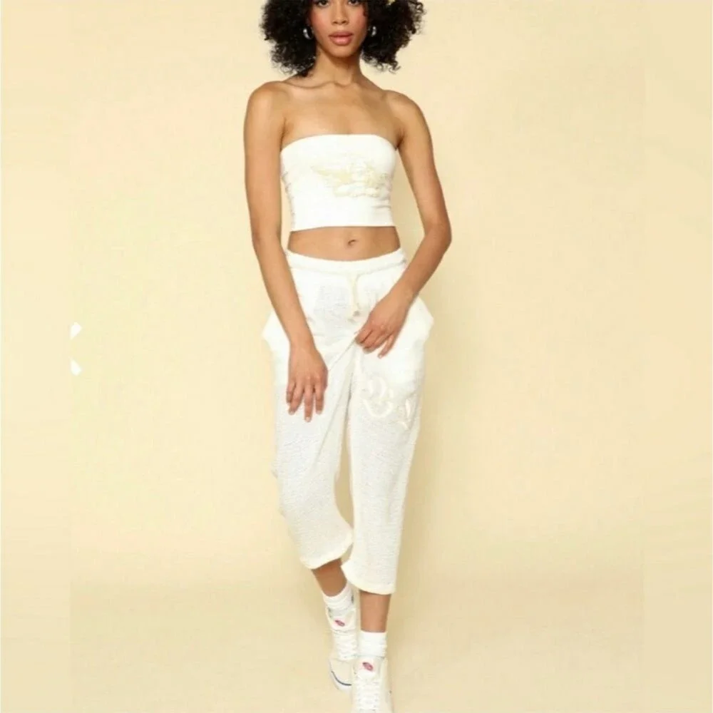 Boys Lie Baseball Cropped Sweatpants Casual Leisure Lightweight Pants - Picture 3 of 8